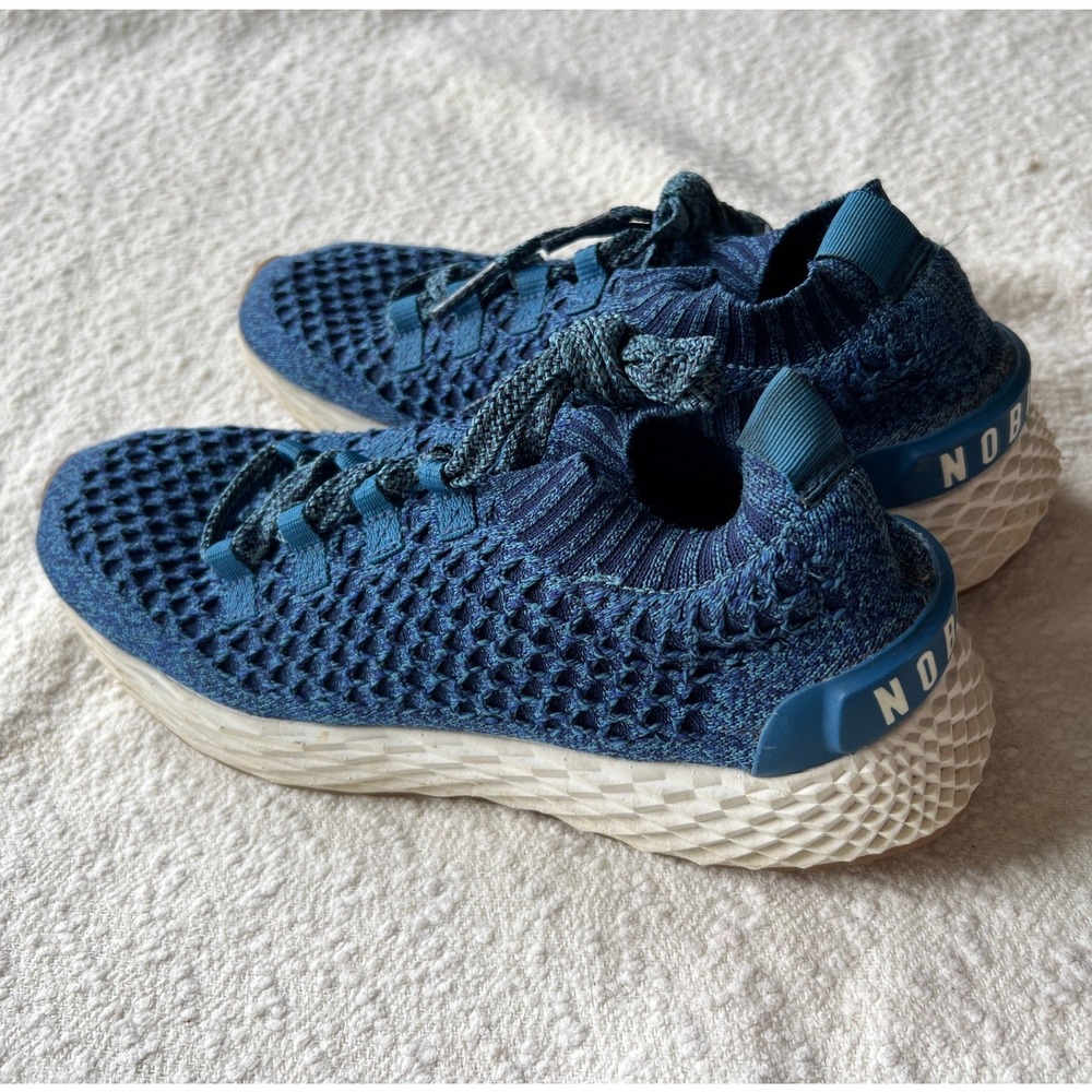 NOBULL Navy Blue Heather Knit Runner Sneakers Women's 8.5 Men's 7 Cross Training